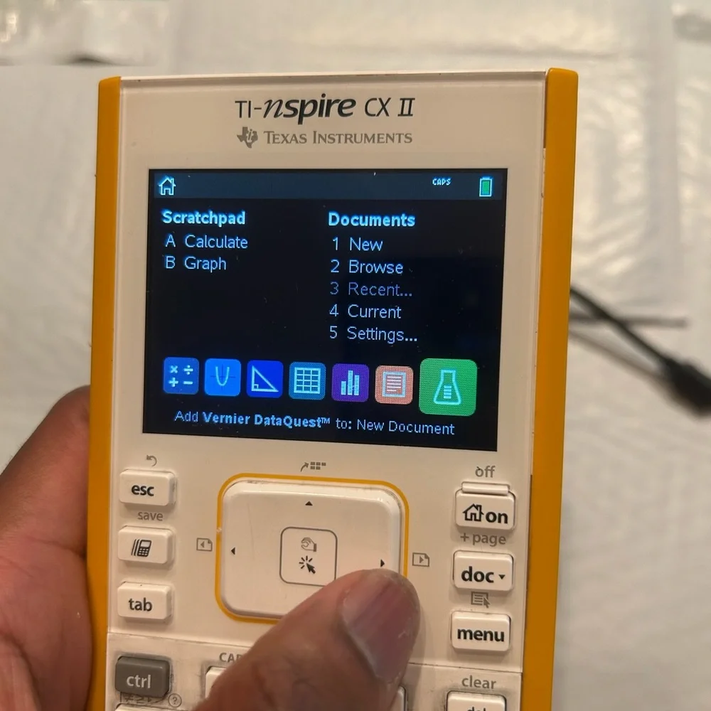 Texas Instruments TI Nspire CX II Graphing Calculator with charger And Cover